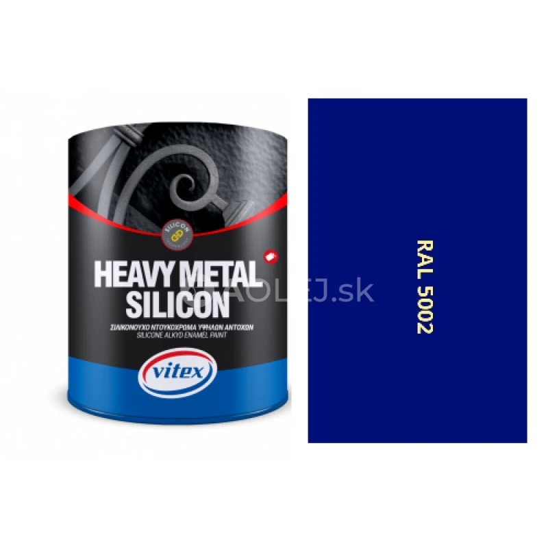VITEX HEAVY METAL SILIKON - ALKYDOV&Aacute; FARBA NA KOV SAT&Eacute;N RAL 5002 ULTRAMAR&Iacute;NOV&Aacute; 2,25L