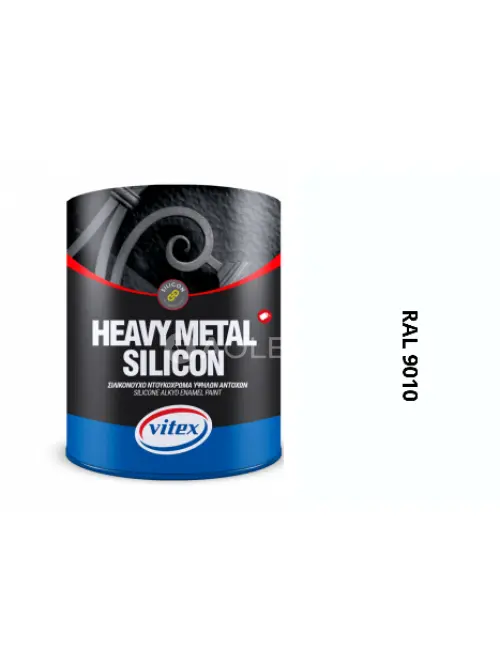VITEX HEAVY METAL SILIKON - ALKYDOV&Aacute; FARBA NA KOV SAT&Eacute;N RAL 9010 BIELA 2,25L