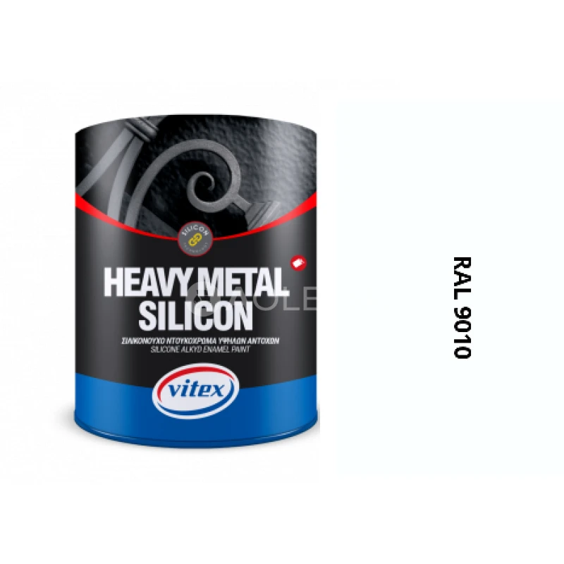 VITEX HEAVY METAL SILIKON - ALKYDOV&Aacute; FARBA NA KOV SAT&Eacute;N RAL 9010 BIELA 2,25L