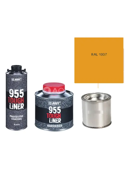 HB BODY 955 RAPTOR tough liner - 2k polyuretán textúra set / báza + tužidlo + farba /RAL 1007 900ml