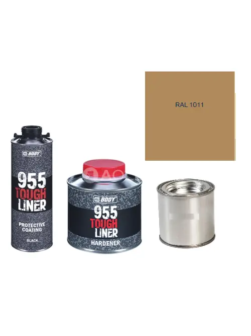 HB BODY 955 RAPTOR tough liner - 2k polyuretán textúra set / báza + tužidlo + farba /RAL 1011 900ml