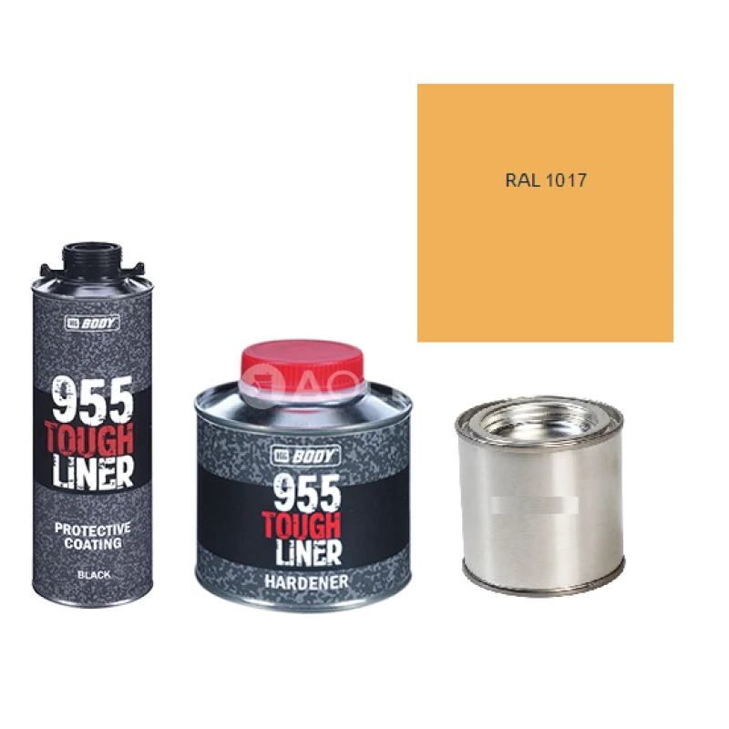HB BODY 955 RAPTOR tough liner - 2k polyuretán textúra set / báza + tužidlo + farba /RAL 1017 900ml