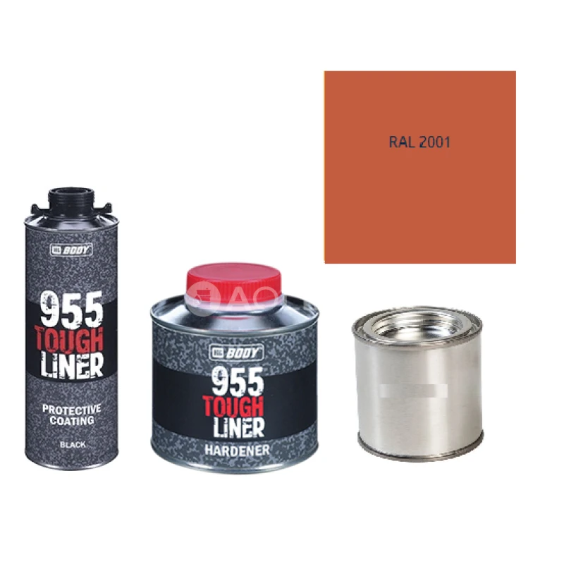 HB BODY 955 RAPTOR tough liner - 2k polyuretán textúra set / báza + tužidlo + farba /RAL 2001 900ml
