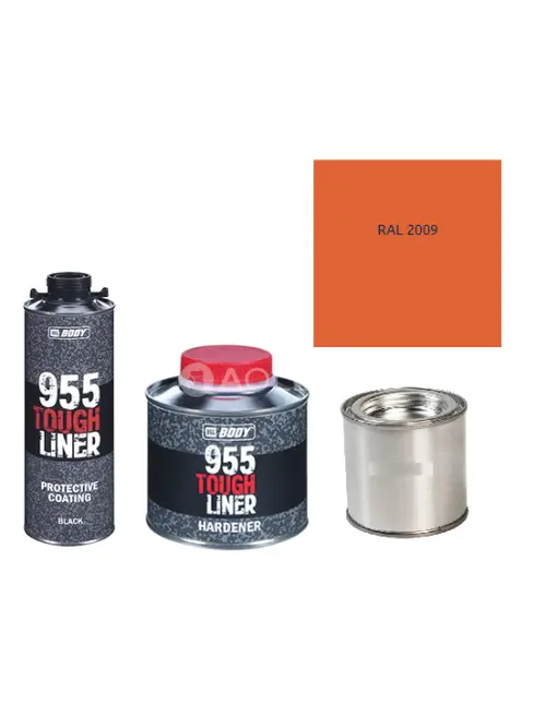 HB BODY 955 RAPTOR tough liner - 2k polyuretán textúra set / báza + tužidlo + farba /RAL 2009 900ml