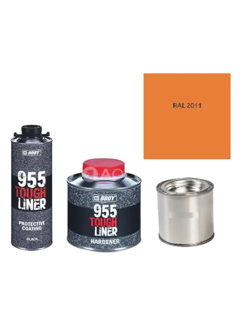 HB BODY 955 RAPTOR tough liner - 2k polyuretán textúra set / báza + tužidlo + farba /RAL 2011 900ml