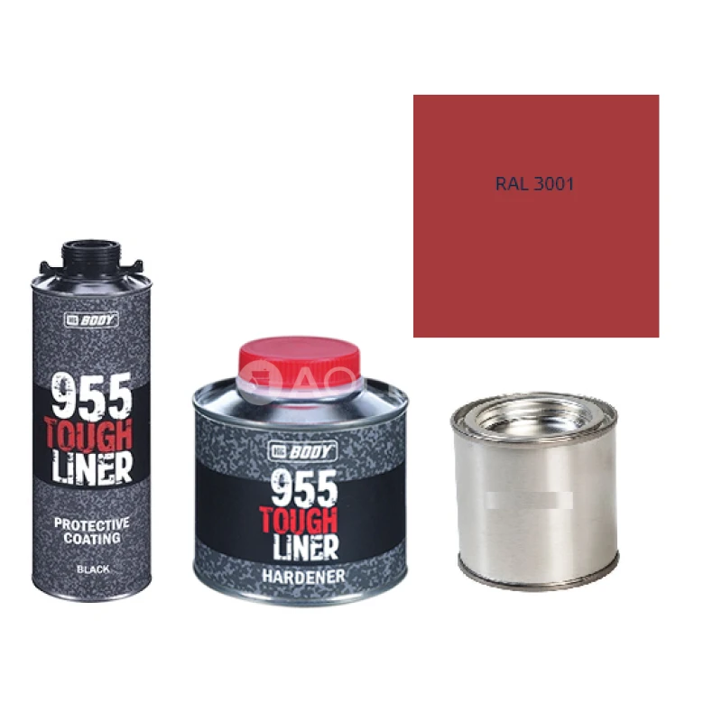 HB BODY 955 RAPTOR tough liner - 2k polyuretán textúra set / báza + tužidlo + farba /RAL 3001 900ml