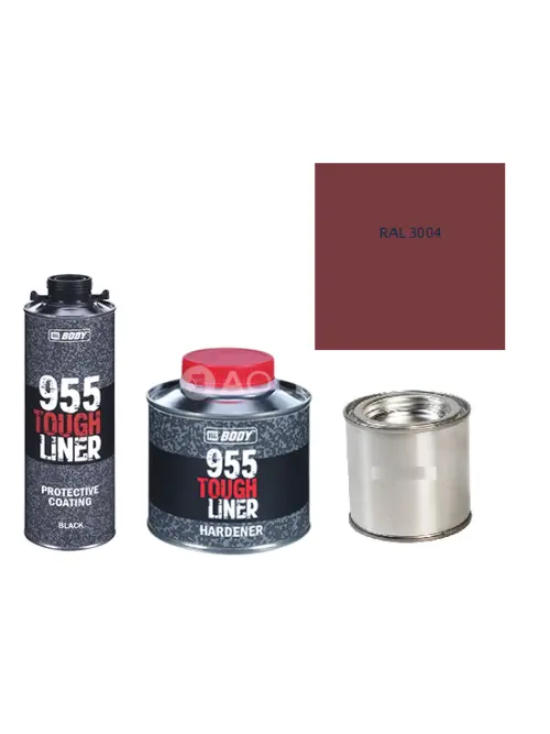 HB BODY 955 RAPTOR tough liner - 2k polyuretán textúra set / báza + tužidlo + farba /RAL 3004 900ml