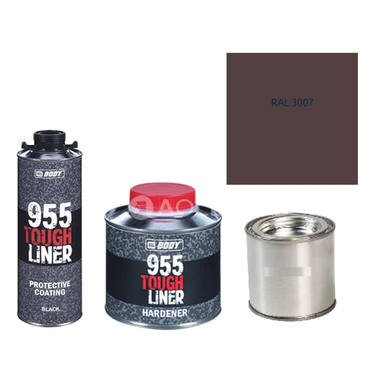 HB BODY 955 RAPTOR tough liner - 2k polyuretán textúra set / báza + tužidlo + farba /RAL 3007 900ml