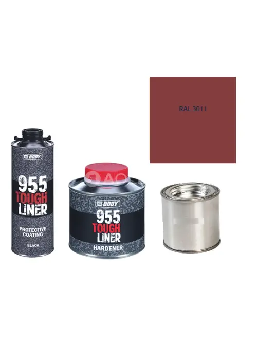 HB BODY 955 RAPTOR tough liner - 2k polyuretán textúra set / báza + tužidlo + farba /RAL 3011 900ml