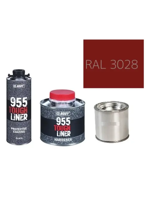 HB BODY 955 RAPTOR tough liner - 2k polyuretán textúra set / báza + tužidlo + farba /RAL 3028 900ml