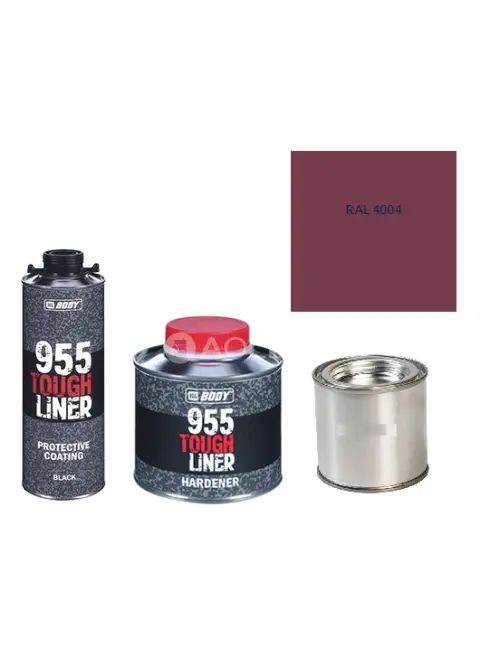 HB BODY 955 RAPTOR tough liner - 2k polyuretán textúra set / báza + tužidlo + farba /RAL 4004 900ml