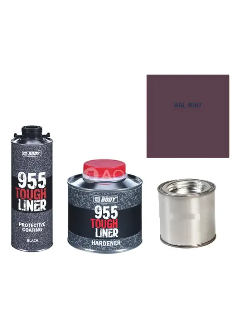 HB BODY 955 RAPTOR tough liner - 2k polyuretán textúra set / báza + tužidlo + farba /RAL 4007 900ml