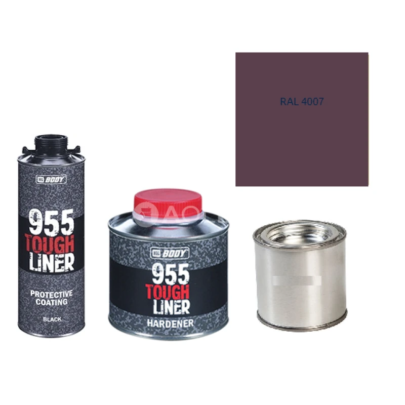HB BODY 955 RAPTOR tough liner - 2k polyuretán textúra set / báza + tužidlo + farba /RAL 4007 900ml