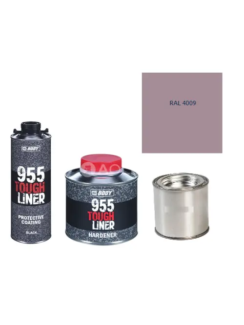 HB BODY 955 RAPTOR tough liner - 2k polyuretán textúra set / báza + tužidlo + farba /RAL 4009 900ml