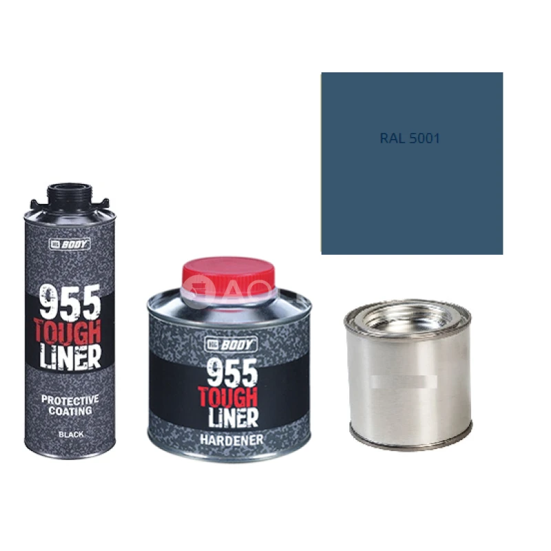 HB BODY 955 RAPTOR tough liner - 2k polyuretán textúra set / báza + tužidlo + farba /RAL 5001 900ml