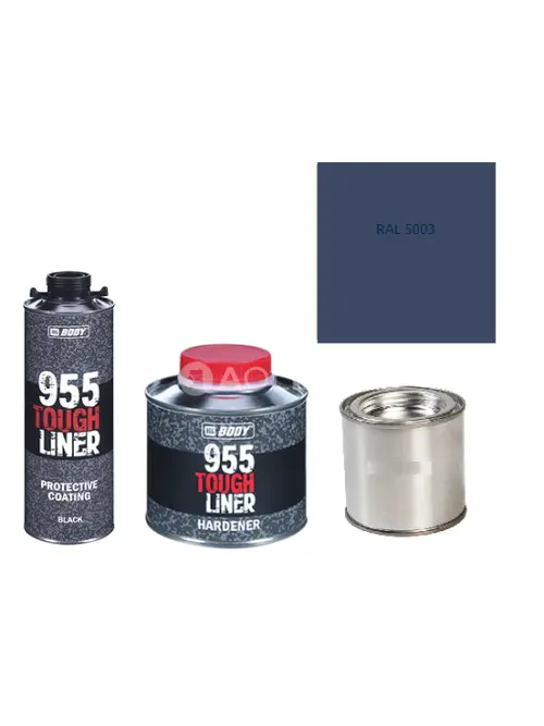 HB BODY 955 RAPTOR tough liner - 2k polyuretán textúra set / báza + tužidlo + farba /RAL 5003 900ml