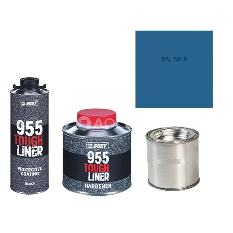 HB BODY 955 RAPTOR tough liner - 2k polyuretán textúra set / báza + tužidlo + farba /RAL 5019 900ml