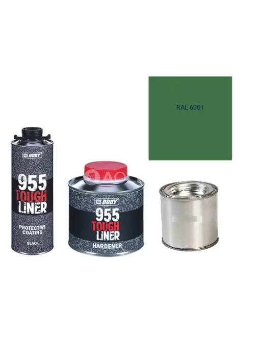 HB BODY 955 RAPTOR tough liner - 2k polyuretán textúra set / báza + tužidlo + farba /RAL 6001 900ml