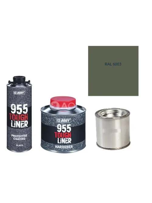 HB BODY 955 RAPTOR tough liner - 2k polyuretán textúra set / báza + tužidlo + farba /RAL 6003 900ml