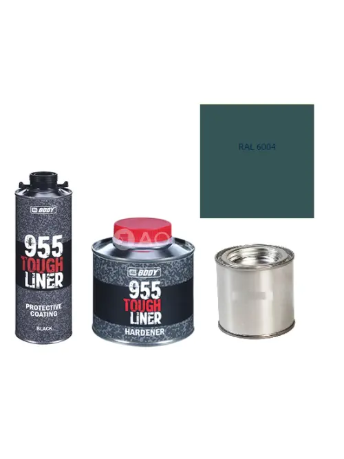 HB BODY 955 RAPTOR tough liner - 2k polyuretán textúra set / báza + tužidlo + farba /RAL 6004 900ml