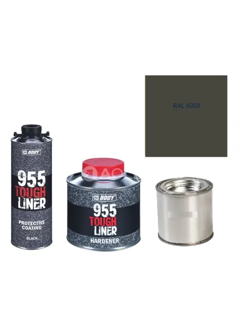 HB BODY 955 RAPTOR tough liner - 2k polyuretán textúra set / báza + tužidlo + farba /RAL 6008 900ml
