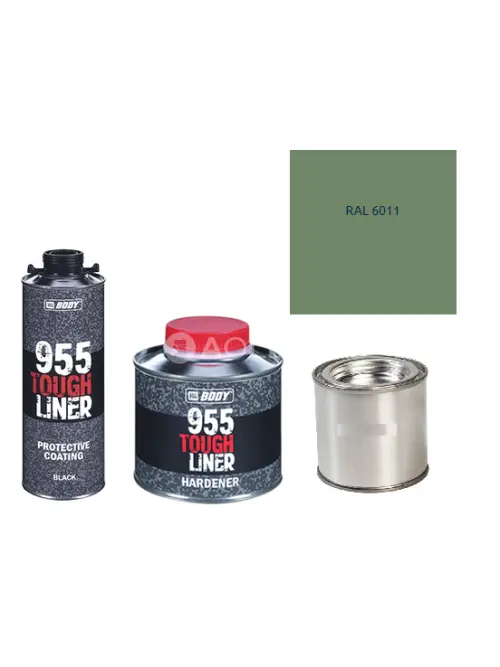 HB BODY 955 RAPTOR tough liner - 2k polyuretán textúra set / báza + tužidlo + farba /RAL 6011 900ml