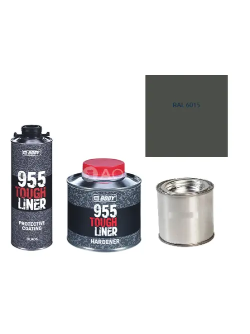 HB BODY 955 RAPTOR tough liner - 2k polyuretán textúra set / báza + tužidlo + farba /RAL 6015 900ml