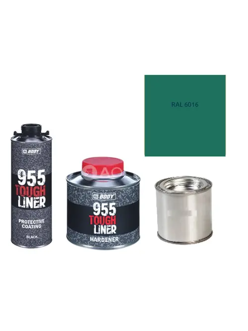 HB BODY 955 RAPTOR tough liner - 2k polyuretán textúra set / báza + tužidlo + farba /RAL 6016 900ml