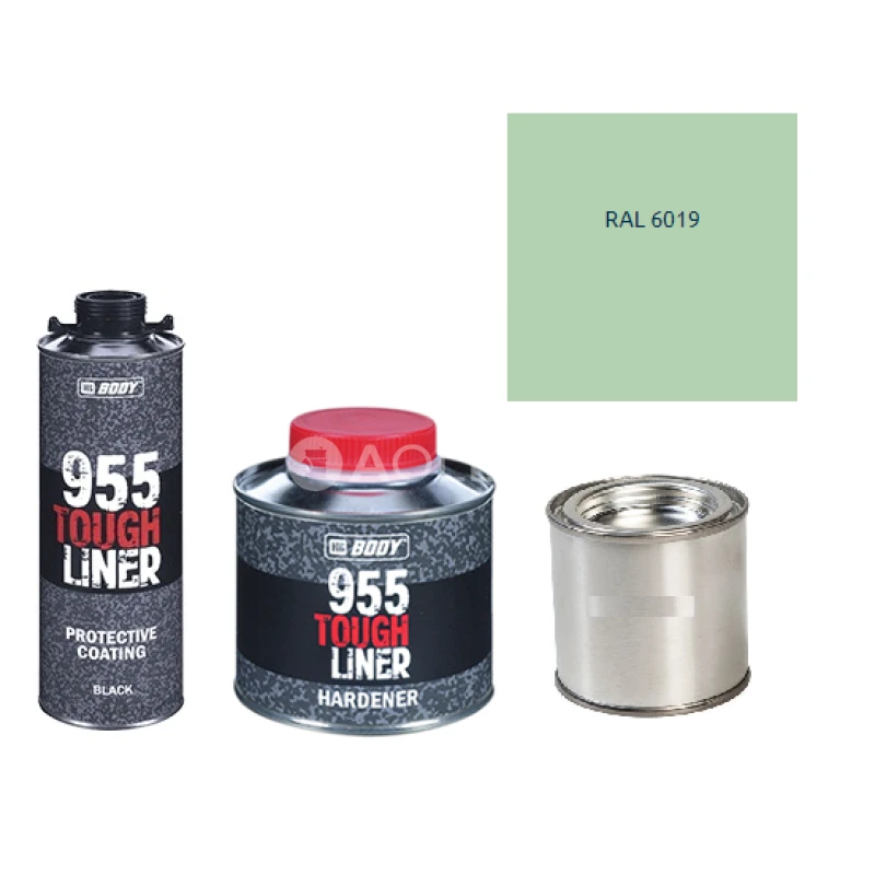 HB BODY 955 RAPTOR tough liner - 2k polyuretán textúra set / báza + tužidlo + farba /RAL 6019 900ml