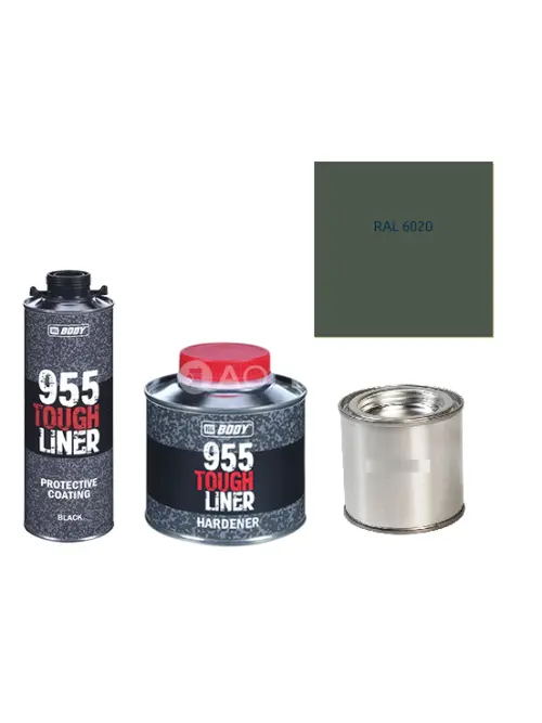 HB BODY 955 RAPTOR tough liner - 2k polyuretán textúra set / báza + tužidlo + farba /RAL 6020 900ml