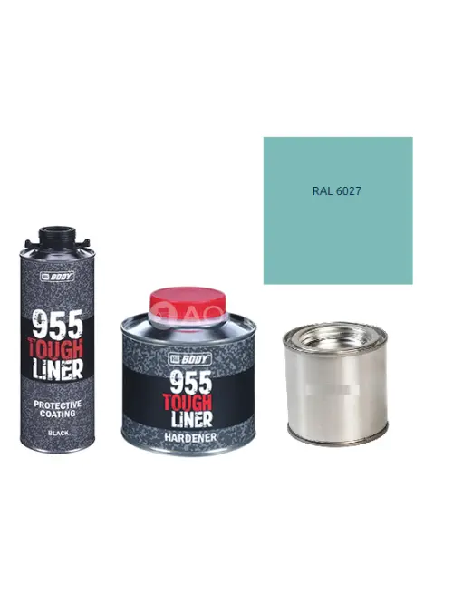 HB BODY 955 RAPTOR tough liner - 2k polyuretán textúra set / báza + tužidlo + farba /RAL 6027 900ml