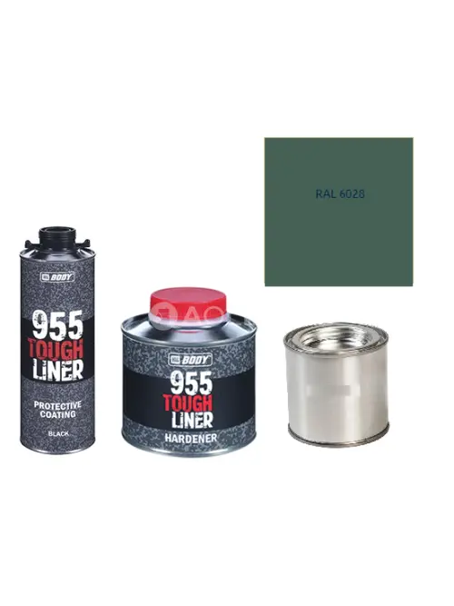 HB BODY 955 RAPTOR tough liner - 2k polyuretán textúra set / báza + tužidlo + farba /RAL 6028 900ml