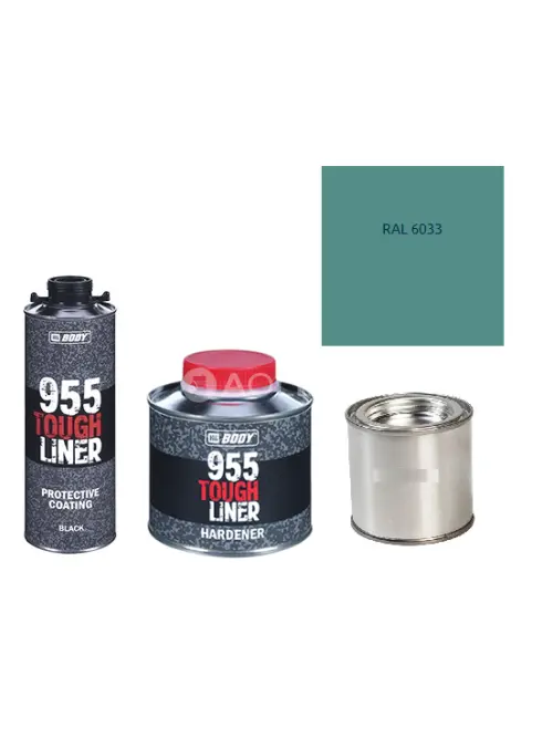 HB BODY 955 RAPTOR tough liner - 2k polyuretán textúra set / báza + tužidlo + farba /RAL 6033 900ml