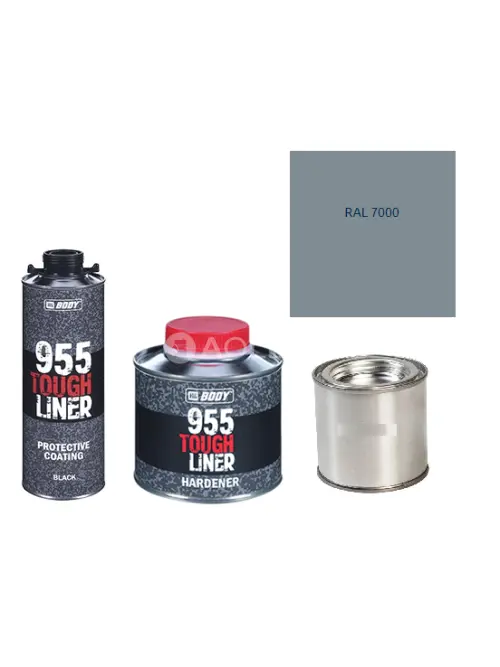 HB BODY 955 RAPTOR tough liner - 2k polyuretán textúra set / báza + tužidlo + farba /RAL 7000 900ml