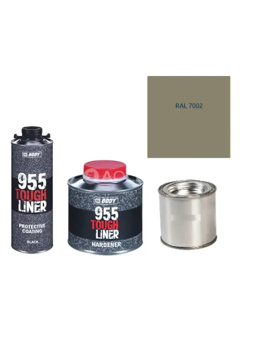 HB BODY 955 RAPTOR tough liner - 2k polyuretán textúra set / báza + tužidlo + farba /RAL 7002 900ml