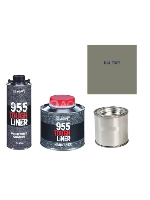 HB BODY 955 RAPTOR tough liner - 2k polyuretán textúra set / báza + tužidlo + farba /RAL 7003 900ml