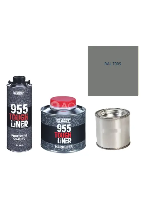 HB BODY 955 RAPTOR tough liner - 2k polyuretán textúra set / báza + tužidlo + farba /RAL 7005 900ml