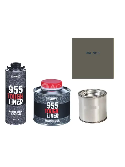 HB BODY 955 RAPTOR tough liner - 2k polyuretán textúra set / báza + tužidlo + farba /RAL 7013 900ml
