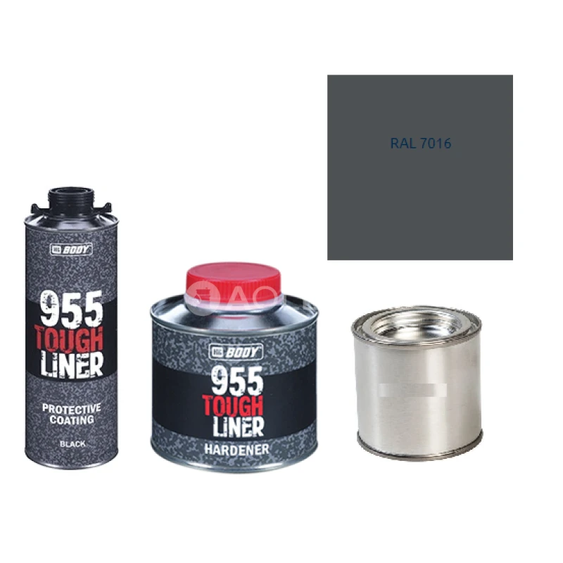 HB BODY 955 RAPTOR tough liner - 2k polyuretán textúra set / báza + tužidlo + farba /RAL 7016 900ml