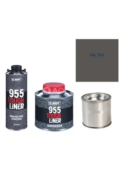HB BODY 955 RAPTOR tough liner - 2k polyuretán textúra set / báza + tužidlo + farba /RAL 7022 900ml