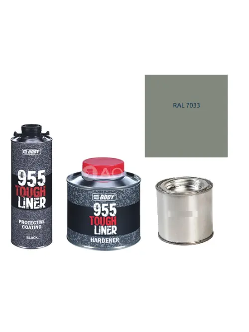 HB BODY 955 RAPTOR tough liner - 2k polyuretán textúra set / báza + tužidlo + farba /RAL 7033 900ml