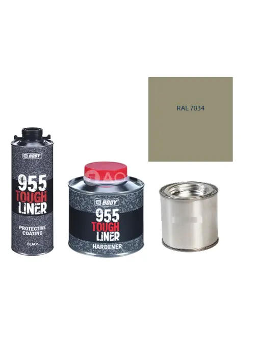 HB BODY 955 RAPTOR tough liner - 2k polyuretán textúra set / báza + tužidlo + farba /RAL 7034 900ml