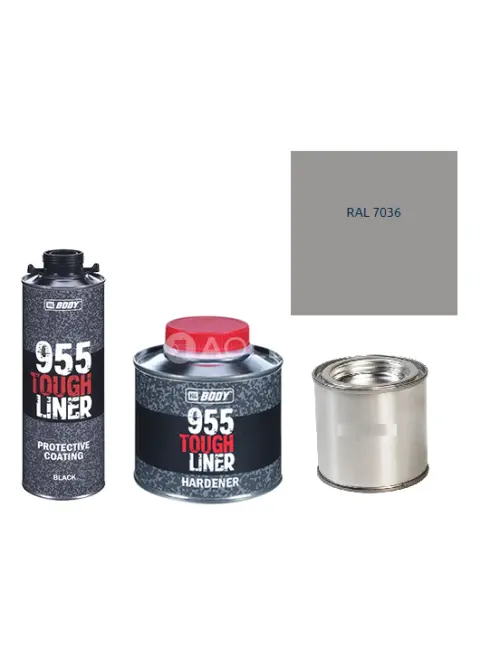 HB BODY 955 RAPTOR tough liner - 2k polyuretán textúra set / báza + tužidlo + farba /RAL 7036 900ml