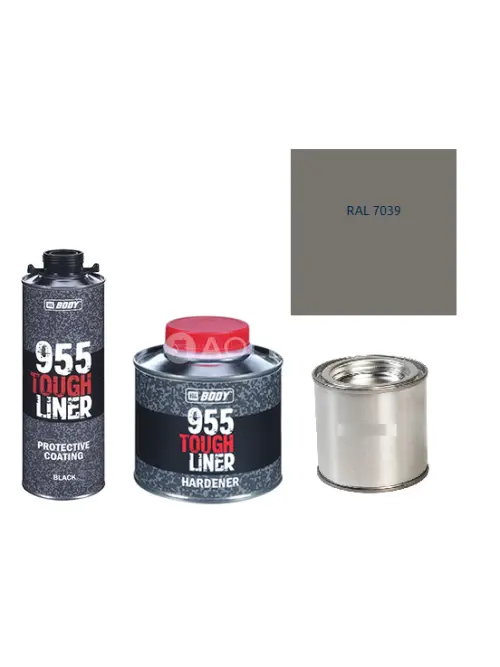 HB BODY 955 RAPTOR tough liner - 2k polyuretán textúra set / báza + tužidlo + farba /RAL 7039 900ml