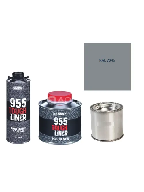 HB BODY 955 RAPTOR tough liner - 2k polyuretán textúra set / báza + tužidlo + farba /RAL 7046 900ml