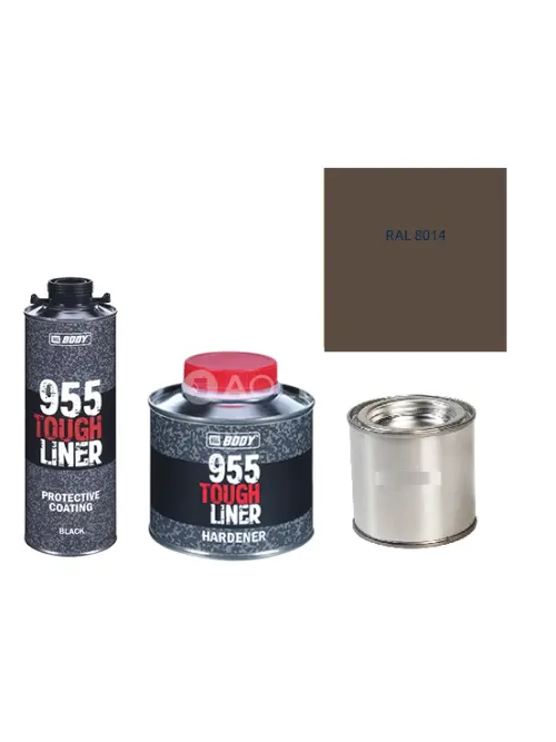 HB BODY 955 RAPTOR tough liner - 2k polyuretán textúra set / báza + tužidlo + farba /RAL 8014 900ml