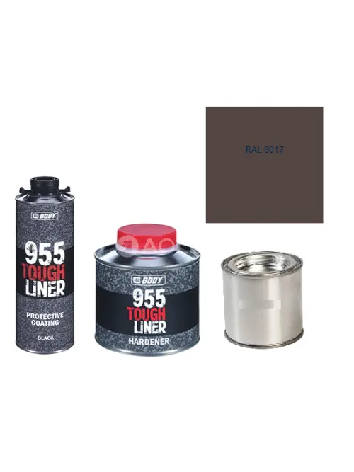 HB BODY 955 RAPTOR tough liner - 2k polyuretán textúra set / báza + tužidlo + farba /RAL 8017 900ml