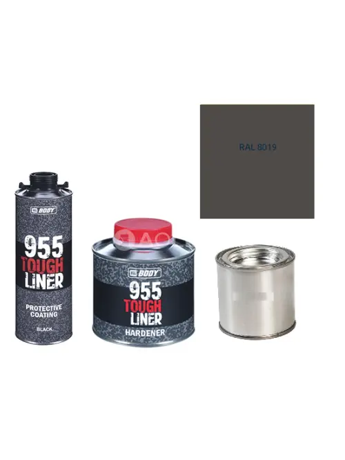 HB BODY 955 RAPTOR tough liner - 2k polyuretán textúra set / báza + tužidlo + farba /RAL 8019 900ml