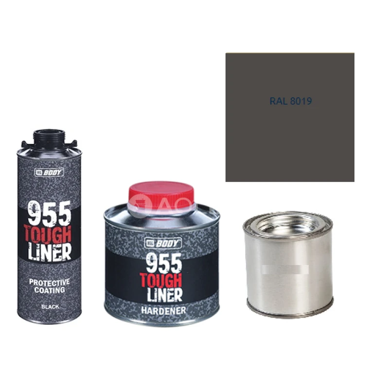 HB BODY 955 RAPTOR tough liner - 2k polyuretán textúra set / báza + tužidlo + farba /RAL 8019 900ml