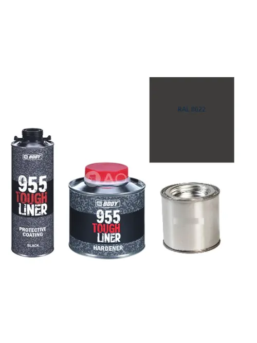 HB BODY 955 RAPTOR tough liner - 2k polyuretán textúra set / báza + tužidlo + farba /RAL 8022 900ml